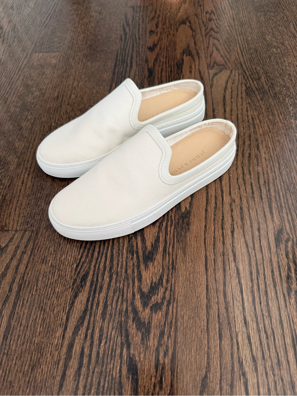 Jenni Kayne Slip-On Canvas Slider Sneakers - White NEW - Picture 1 of 6
